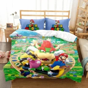 Housse de couette Mario en polyester pour la chambre