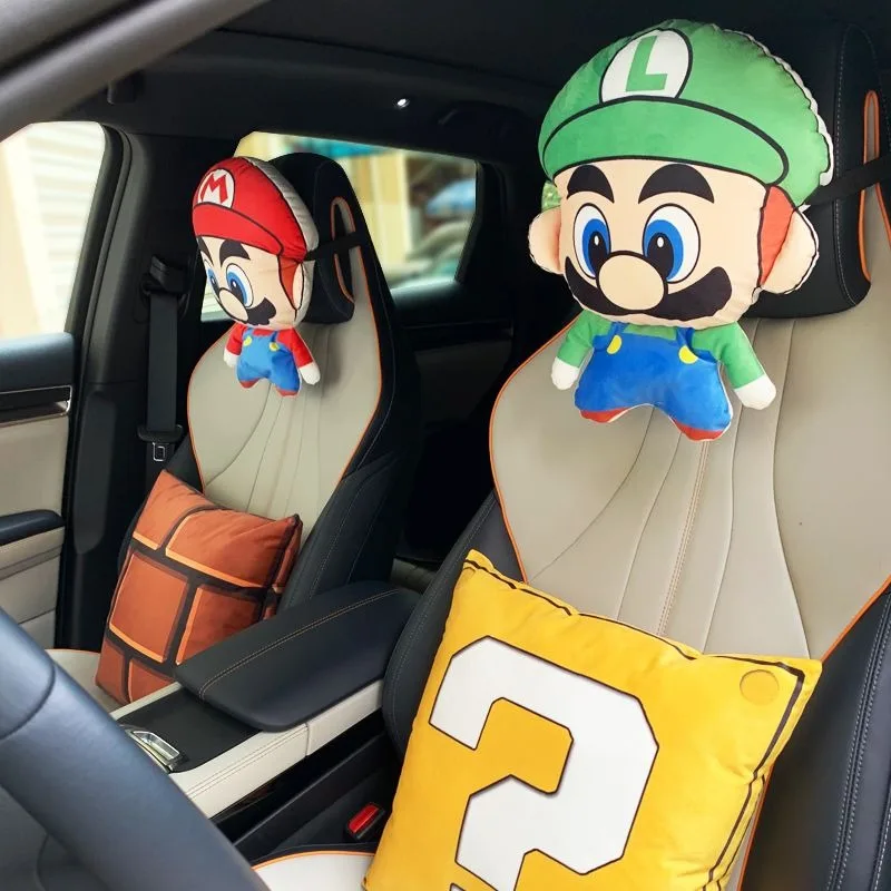 Coussin de cou Mario pour voiture en polyester 30cm – Image 2