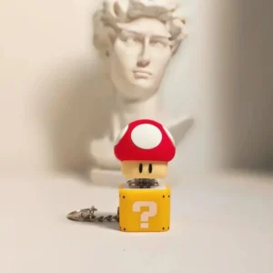 Porte-clés Champignon de Mario en plastique