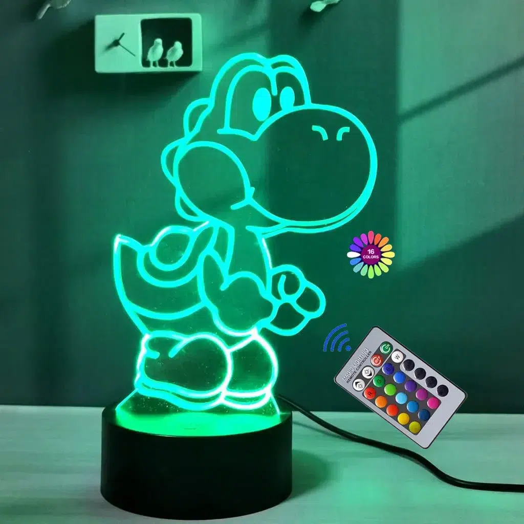 Lampe Yoshi Mario en plastique 15cm – Image 2