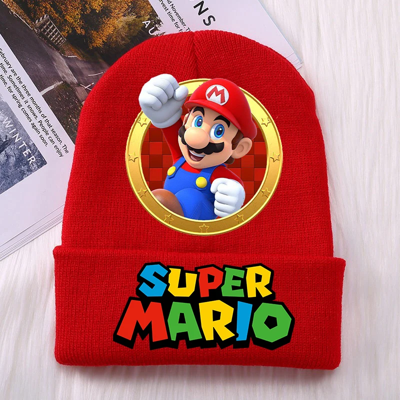 Bonnet Super Mario imprimé 56-58cm en polyester