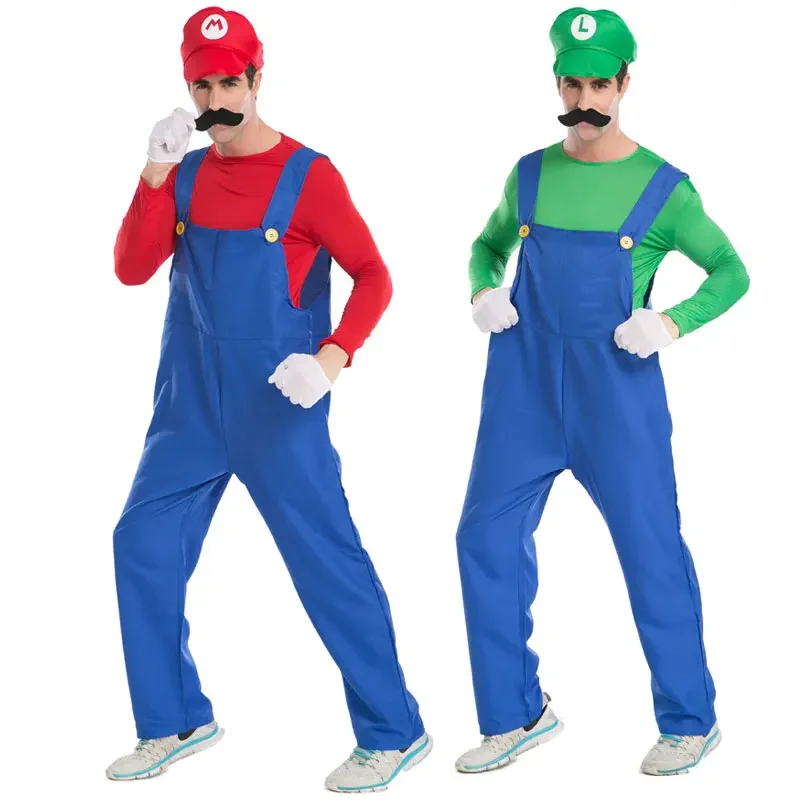 Déguisement adulte Mario et Luigi en polyester – Image 2
