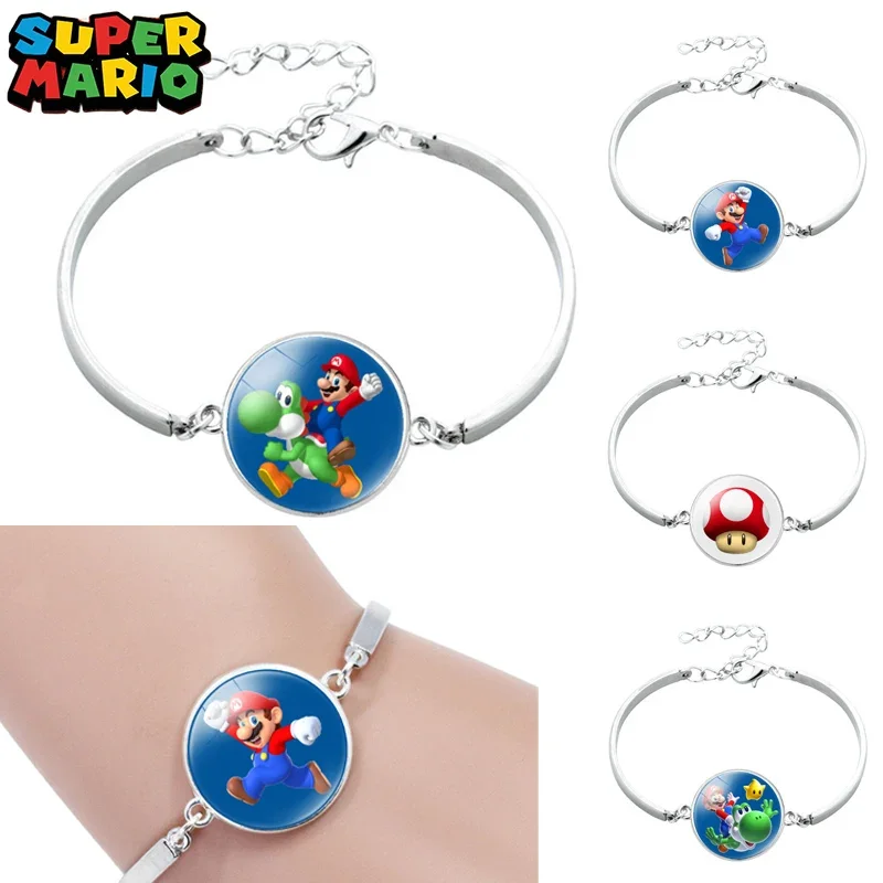 Bracelet Mario réglable en acier inoxydable, 12 modèles pour fille