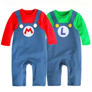 Déguisement Mario à manches longues en polyester
