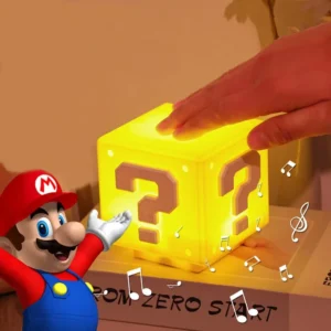 Lampe cube "?" Mario en plastique 10x10x11cm