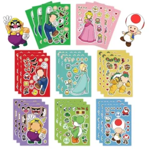 Pack de stickers Mario en papier pour enfant
