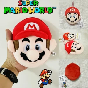Porte-monnaie Mario en peluche 11x12cm