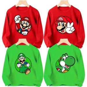 Pull enfant Mario en polyester avec modèles variés
