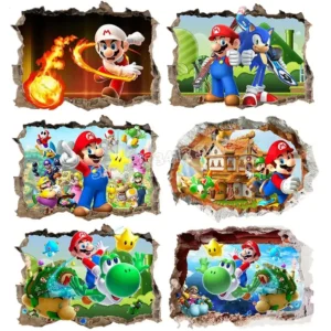 Sticker Mario 50X70cm pour enfant