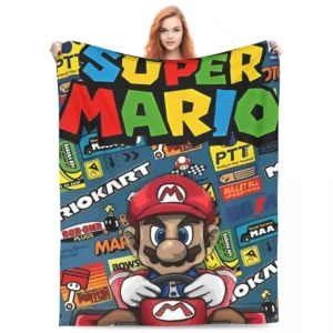 Couverture Mario Kart en polyester, plusieurs tailles