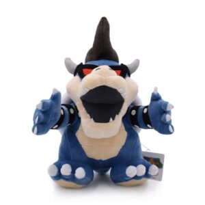 Peluche Mario Bowser noir et bleu 28 cm