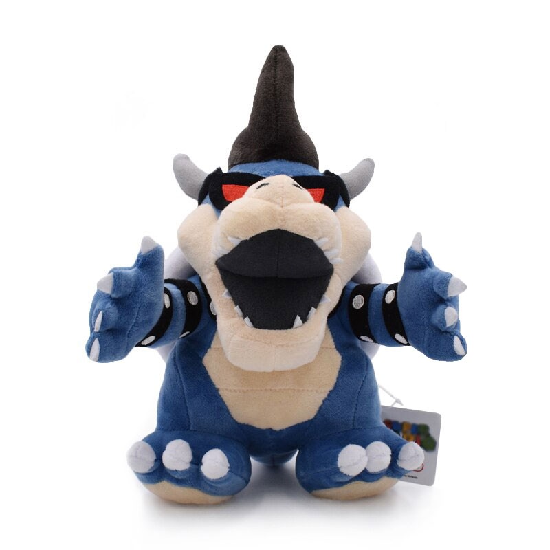 Peluche Mario Bowser noir et bleu 28 cm