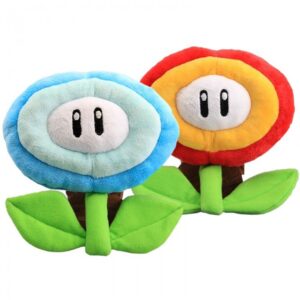 Lot de 2 peluches Fleurs Mario 18cm