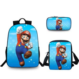 Lot Mario Bros de 3 sacs avec visuels Mario