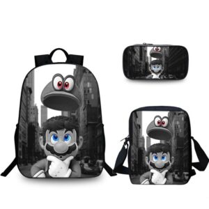 Lot 3 sacs Mario & Cappy noir et blanc