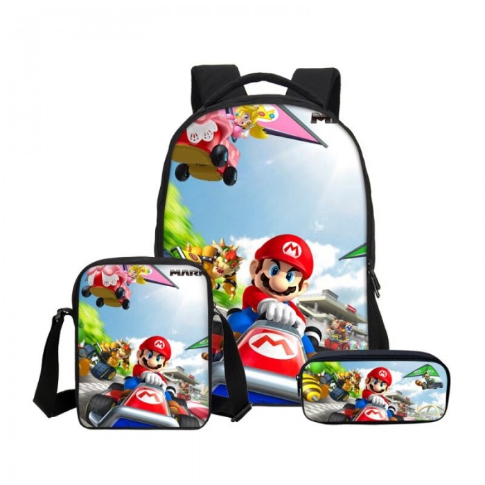 Ensemble Mario Kart Course avec sac, sacoche et trousse