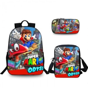 Ensemble Super Mario Odyssey sac, sacoche et trousse
