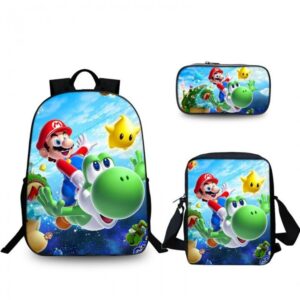 Ensemble Mario & Yoshi avec sac, sacoche et trousse