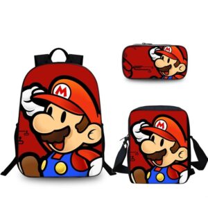 Ensemble 3 sacs Paper Mario avec sacoche et trousse