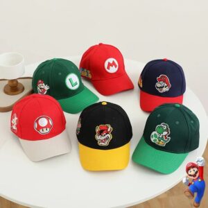 Casquette enfant Super Mario Bros 52-54CM, modèles Mario à M