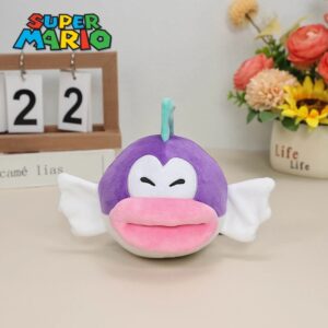 Peluche Mario Cheep Chomp violet et verte 14cm