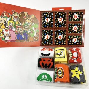 Calendrier 7 jours de chaussettes Mario en coton 38-44
