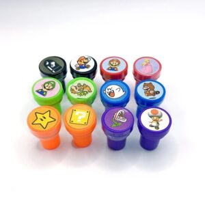 Timbre Mario en plastique 3.5x2.5cm