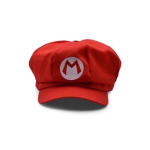 Casquette rouge Mario Bros avec M brodé