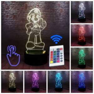 Lampe 3D Mario Bros en Acrylique 17 centimètres