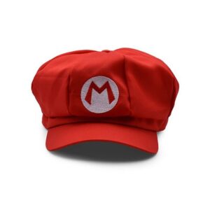 Casquette Mario rouge en Coton réglable