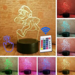 Lampe Mario 3D avec télécommande