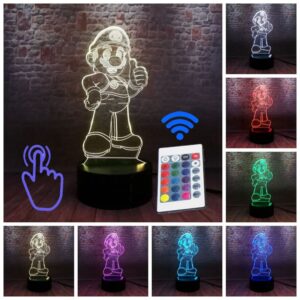 Lampe 3D Mario Bros avec télécommande