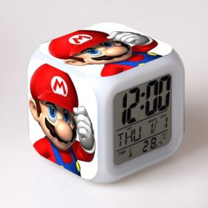 Réveil LED Mario Bros multifonction avec Mario