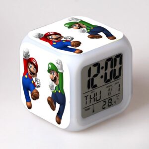 Réveil LED Mario et Luigi multifonction