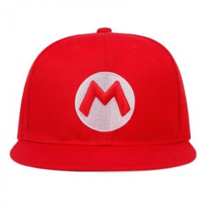 Casquette Mario réglable en coton avec logo M