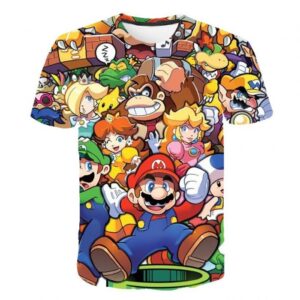 T-shirt Mario personnages en polyester