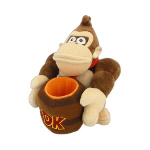 Peluche Donkey Kong avec son Baril 21 cm