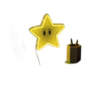 Lampe murale néon Etoile Super Mario