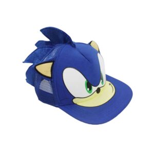 Casquette Sonic bleue avec visage du hérisson