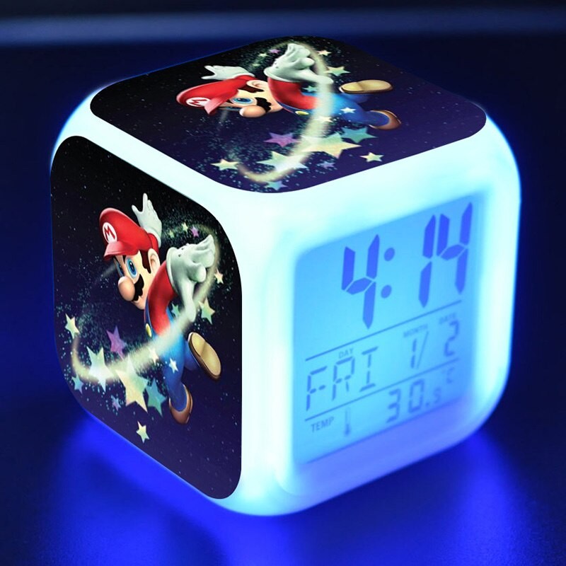 Réveil LED Super Mario au ciel étoilé