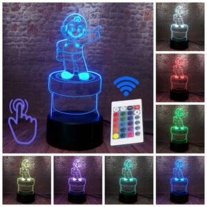 Lampe Super Mario 3D en acrylique 17 centimètres