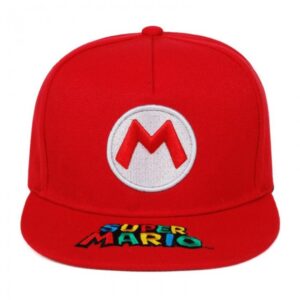 Casquette Super Mario rouge réglable avec M brodé