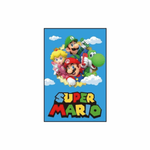 Poster Super Mario avec Mario, Luigi, Peach et Yoshi
