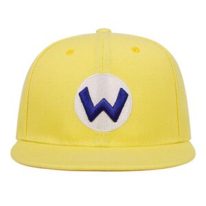 Casquette jaune Wario avec W brodé Mario
