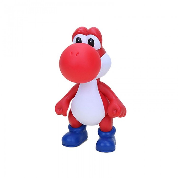 Figurine Mario Yoshi rouge en plastique 12 cm